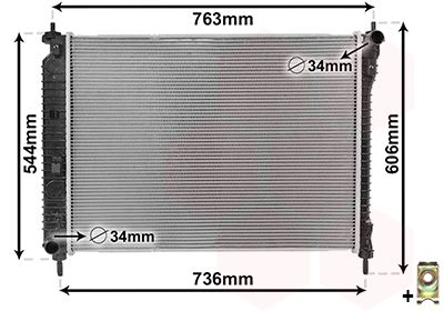 VAN WEZEL Radiaator,mootorijahutus 08002034